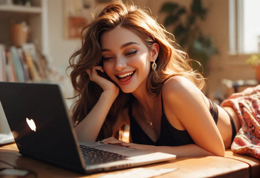 beautiful sexy woman laughing